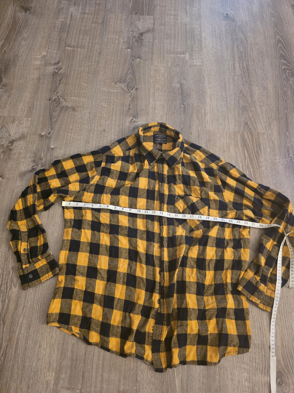 Yellow & Black Check Flannel Shirt